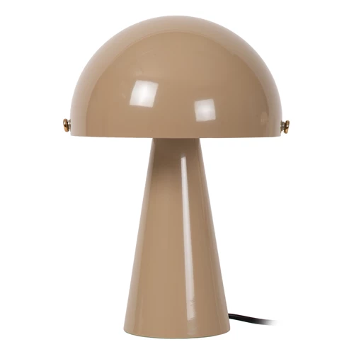 Lucide BARONE - Lampe de table - Ø 23 cm - 1xE27 - Taupe | Vibes - éteint